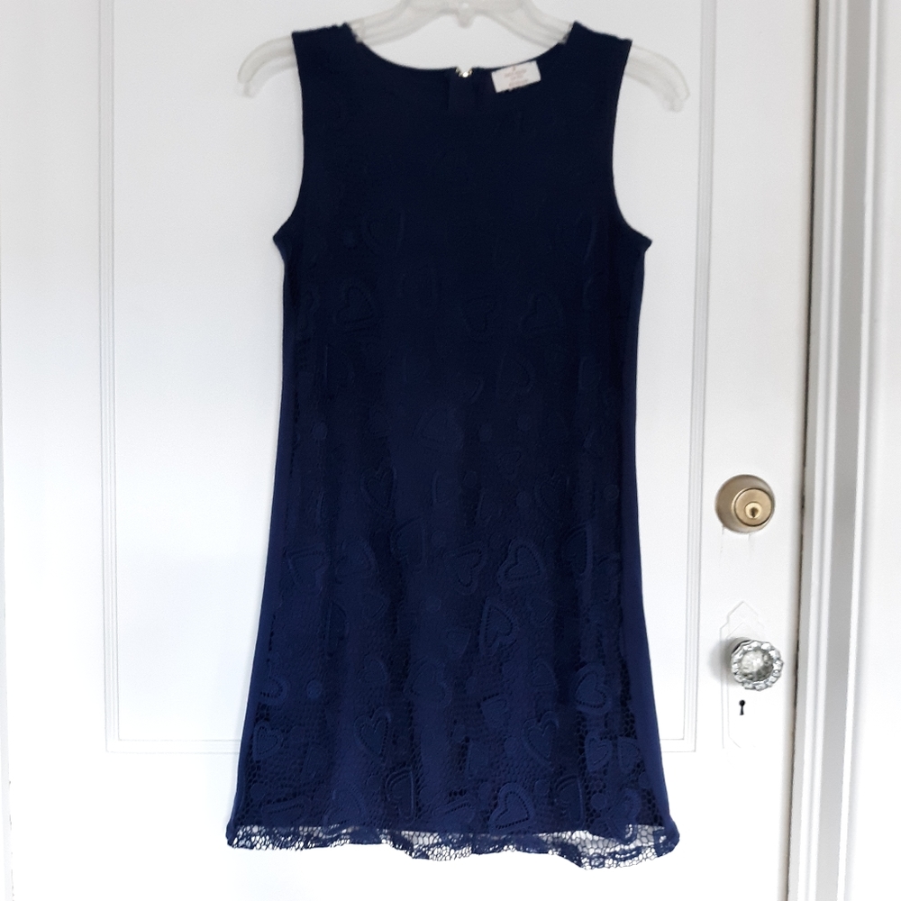 KATE SPADE Lace Shift Dress Navy Blue XSm…